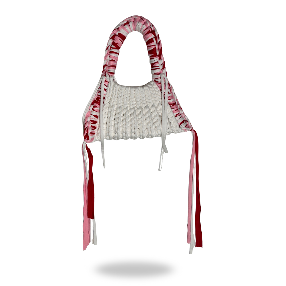 Kala Bag - White - Pink & Red