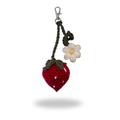 Strawberry Flower Keychain