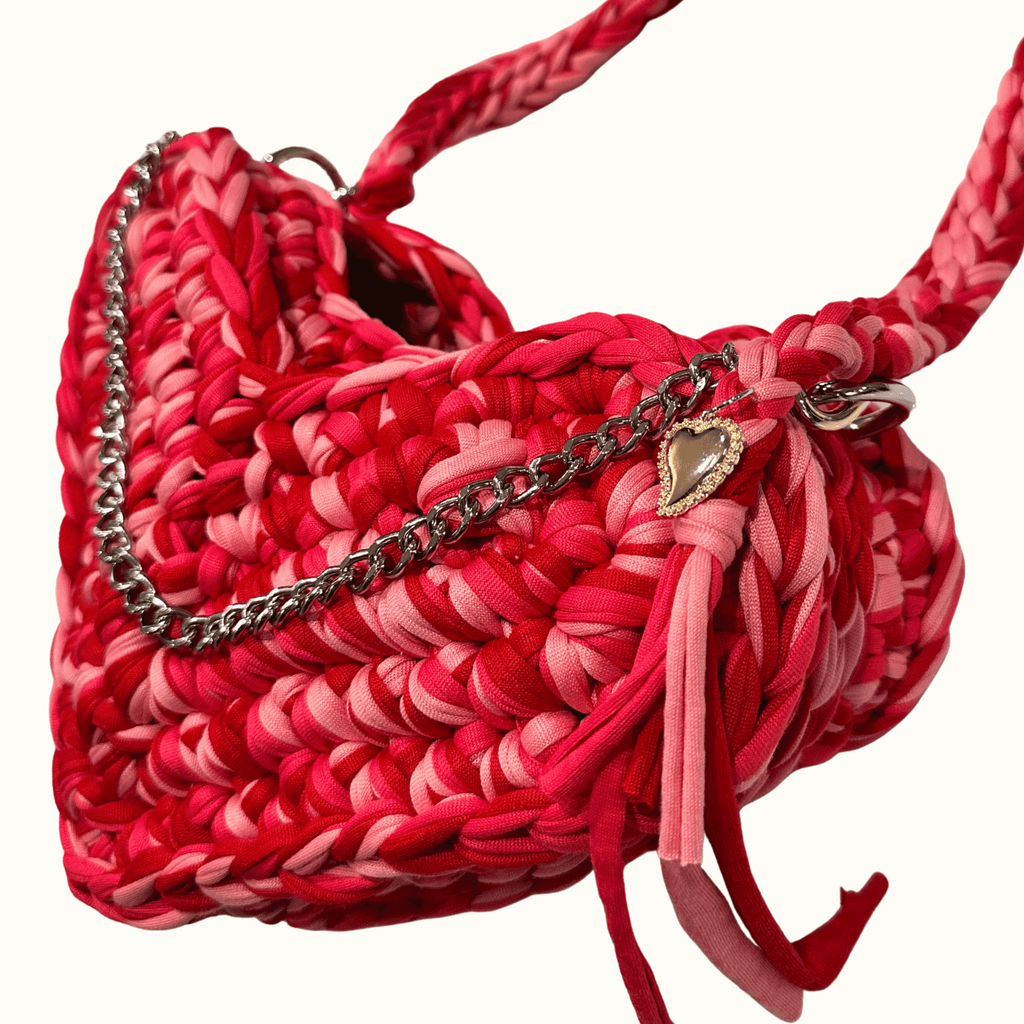 Heart Bag - Red & Pink