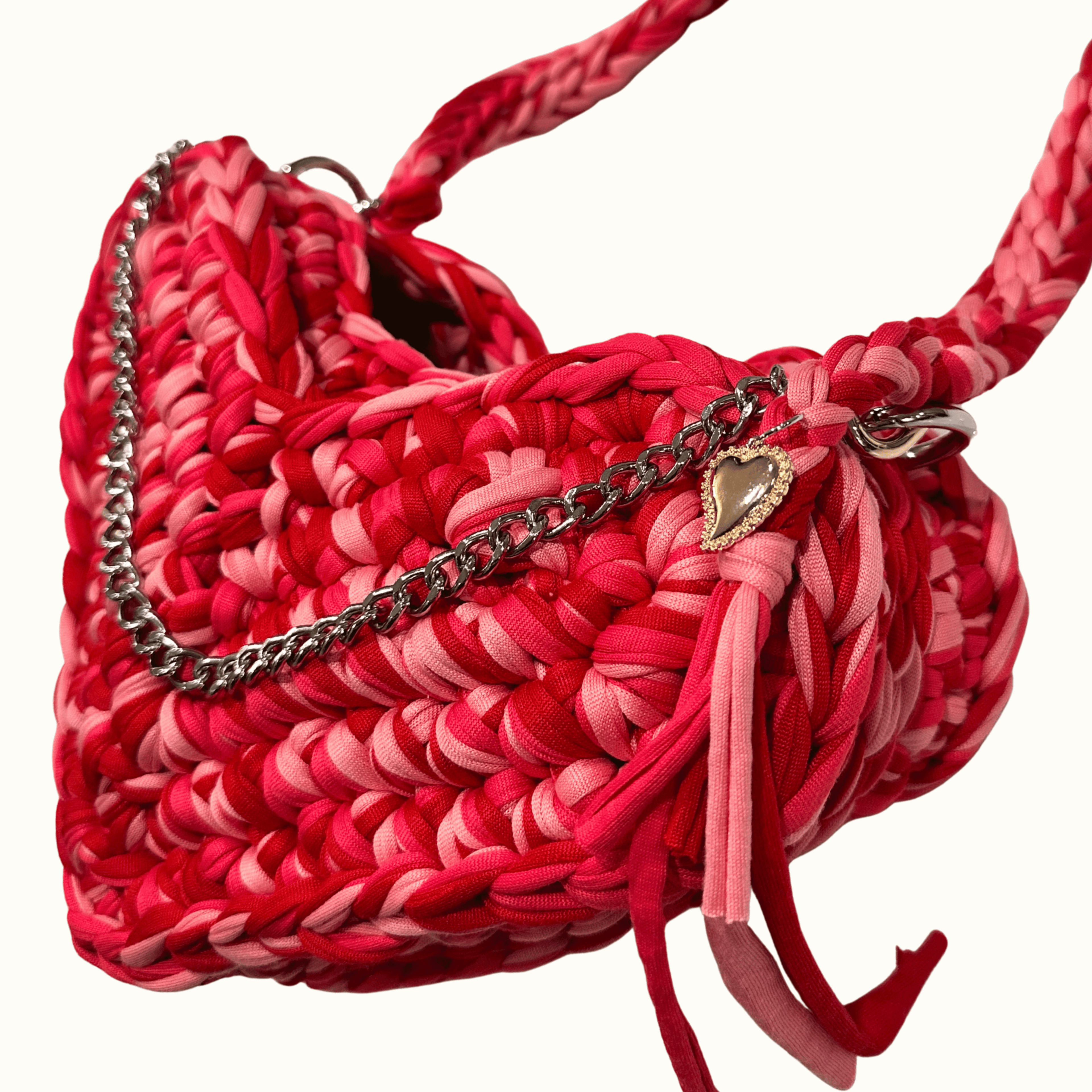 Heart Bag - Red & Pink