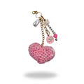 Pink heart keychain - Gold