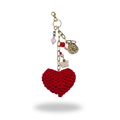 Red Heart Keychain - gold